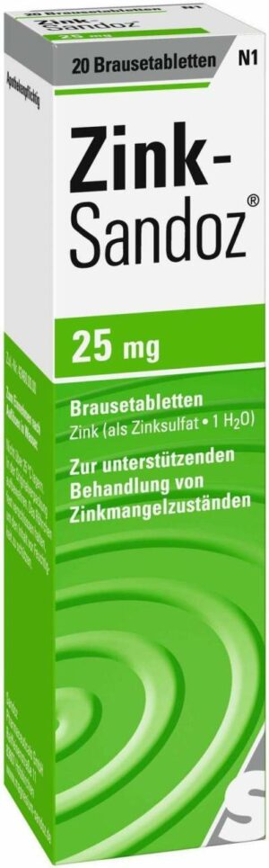 Zink Sandoz  20 Brausetabletten