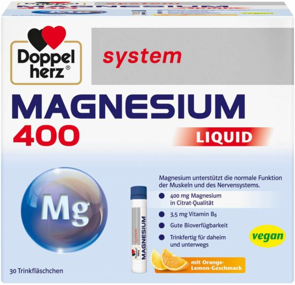 Doppelherz Magnesium 400 Liquid system 30 Trinkampullen