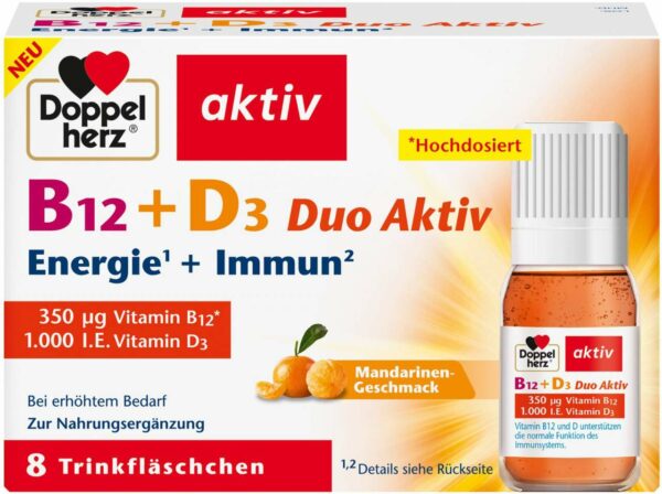 Doppelherz B12+D3 Duo Aktiv 8 Trinkampullen