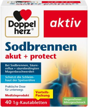 Doppelherz Sodbrennen akut+protect 40 Kautabletten