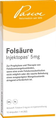 FOLSÄURE INJEKTOPAS 5 mg Injektionslösung