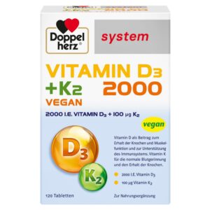 Doppelherz system VITAMIN D3 + K2 2000 I.E.