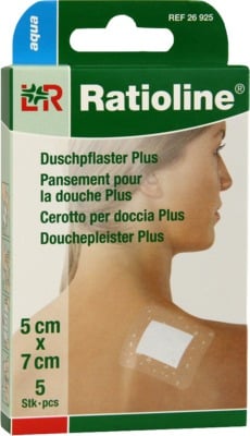 RATIOLINE aqua Duschpflaster Plus 5x7 cm steril