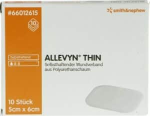 ALLEVYN Thin 5x6 cm dünne Wundauflage