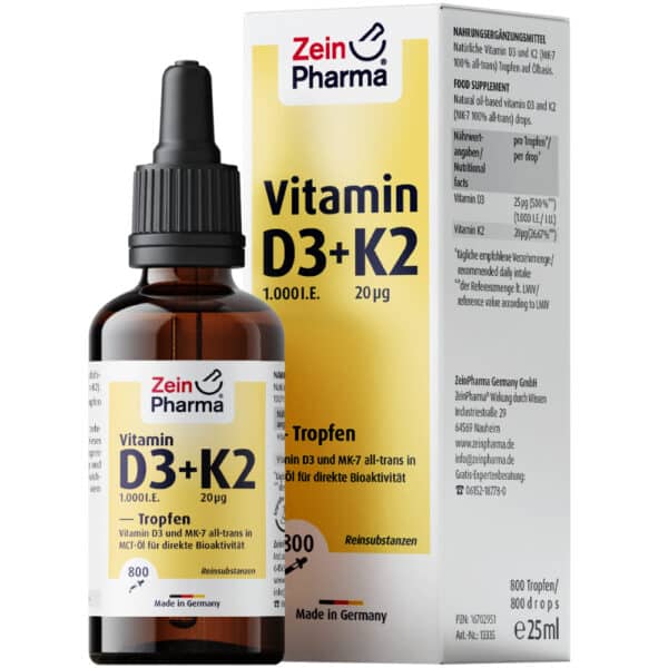 Vitamin D3+K2 MK7 Tropfen hochdosiert