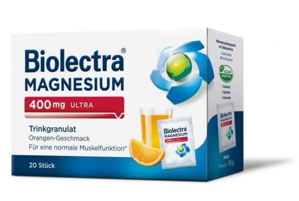 Biolectra MAGNESIUM 400 mg ultra Trinkgranulat Orange