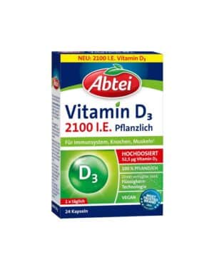 Abtei Vitamin D3 2100 I.E. Pflanzlich