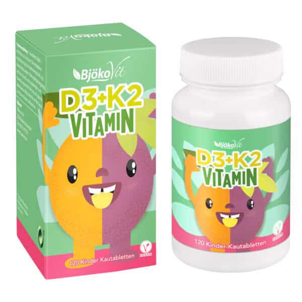 Vitamin D3+K2 Kinder Kautabletten Vegan
