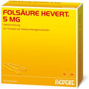 FOLSÄURE HEVERT 5 mg Ampullen