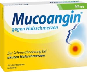 Mucoangin gegen Halsschmerzen Minze