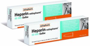 Heparin ratiopharm 60000 2 x 100 g Salbe