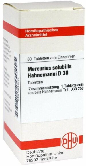 Mercurius Solubilis D30 Tabletten Hahnemanni 80 Tabletten