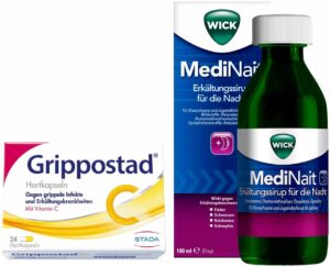 Sparset Erkältung Grippostad C 24 Hartkapseln & Wick MediNait 180 ml Sirup