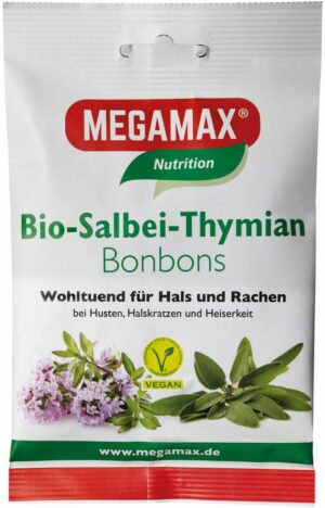 Megamax Bio Salbei-Thymian 85 G Bonbons