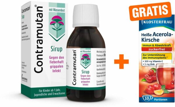 Contramutan Sirup 250 ml + gratis heiße Acerola - Kirsche zfr. 10 Beutel