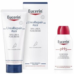 Eucerin UreaRepair Plus Fußcreme 10% 100 ml + gratis Eucerin pH 5 empfindliche Haut Duschgel 50 ml