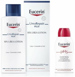 Eucerin UreaRepair Plus Lotion 10% 250 ml + gratis Eucerin pH 5 empfindliche Haut Duschgel 50 ml