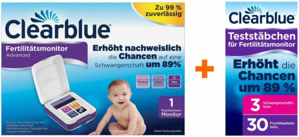 Clearblue Advanced Fertilitätsmonitor 1 Stück + Clearblue Advanced Fertilitätsmonitor 33 Teststäbchen