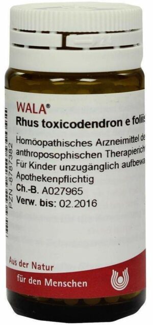 Wala Rhus Toxicondendron E Foliis D12 20 G Globuli