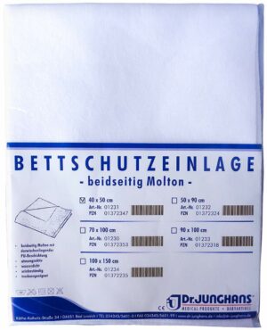 Bettschutzeinlage 40x50cm Doppelseitig Molton