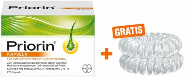 Priorin 270 Kapseln + gratis Priorin Haargummi 1 Stück