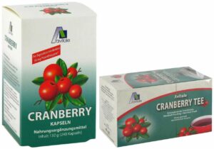 Cranberry Kapseln 400 mg 240 Stück + gratis Cranberry Tee 20 Filterbeutel