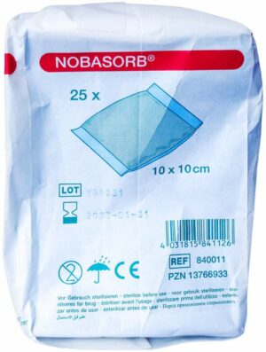 Nobasorb Saugkompressen 10 X 10 cm 25 Kompressen