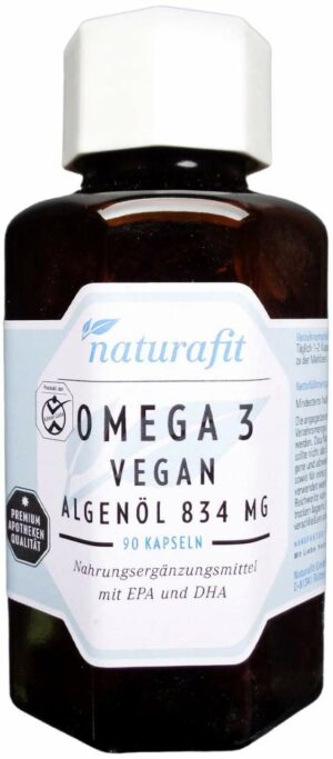Naturafit Omega 3 Vegan Algenöl 834 mg Kapseln 90