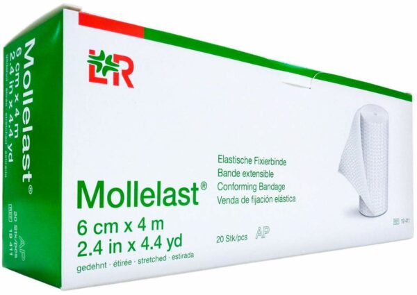 Mollelast Binden 6 cm X 4 M Weiß 20 Stück