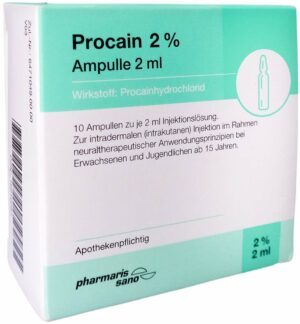 Procain Pharmarissano 2 % 10 X 2 ml Ampullen