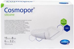 Cosmopor Silicone Wundverband 15 X 8 cm 10 Stk.