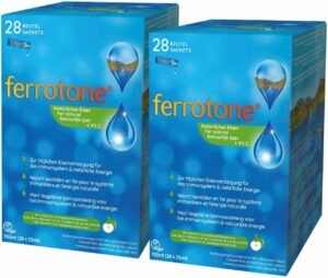 Ferrotone Natürliches Eisen plus Vitamin C Apfel 2 x 28 Stück