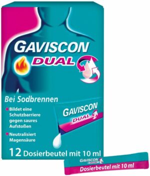 Gaviscon Dual 500 mg 213 mg 325 mg Suspension 12 x 10 ml