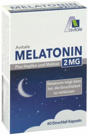 Melatonin 2 mg plus Hopfen und Melisse Kapseln 120 Kapseln