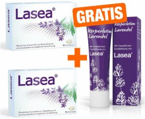 Lasea 2 x 56 Weichkapseln + gratis Lavendel Körperlotion 25 g