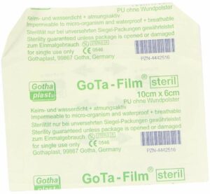 Gota Film Steril 10 X 6 cm Pflaster 1 Pflaster