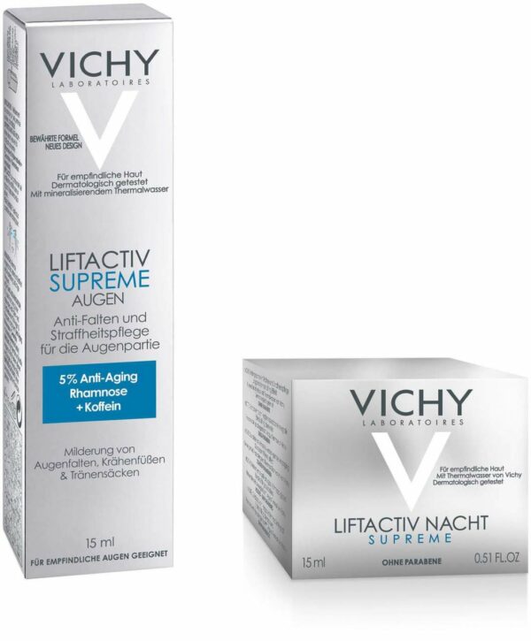 Vichy Liftactiv Augen Creme 15 ml + gratis Liftactiv Nacht mini Tiegel 15 ml Creme