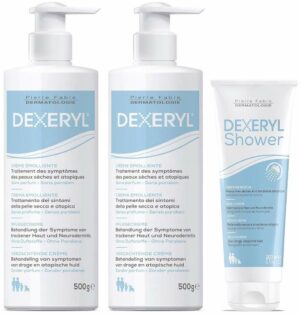 Dexeryl Creme 2 x 500 g + gratis Dexeryl Shower Duschcreme 200 ml