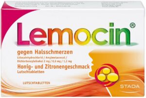 Lemocin gegen Halsschmerzen mit Honig-Zitronengeschmack 24 Lutschtabletten