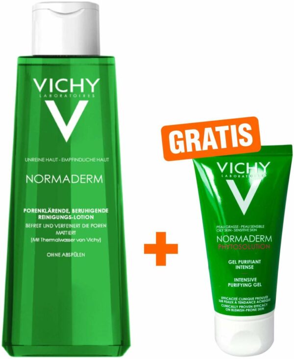 Vichy Normaderm Phytosolution Intensives Reinigungsgel 400 ml + gratis Reinigungsgel 50 ml