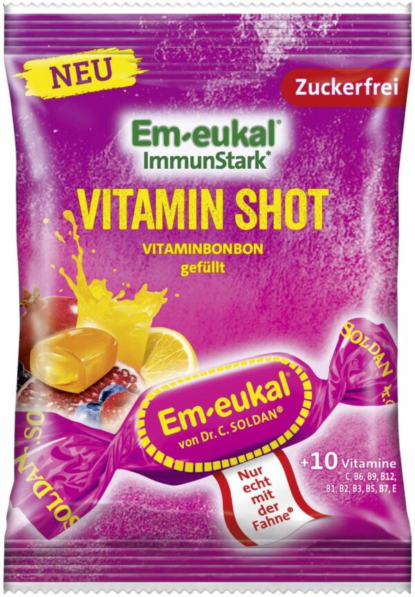 Em-eukal ImmunStark Vitamin Shot Vitaminbonbons zuckerfrei 75 g