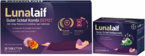 Lunalaif Guter Schlaf Kombi Depot 30 Tabletten + gratis Lunalaif Guter Schlaf Heißgetränk 20 Beutel