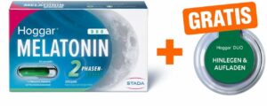 Hoggar Melatonin Duo 30 Kapseln + gratis induktives Ladepad