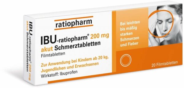 Ibu-Ratiopharm 200mg Akut Schmerztabletten 20 Filmtabletten