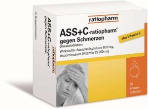 ASS+C-ratiopharm gegen Schmerzen 20 Brausetabletten