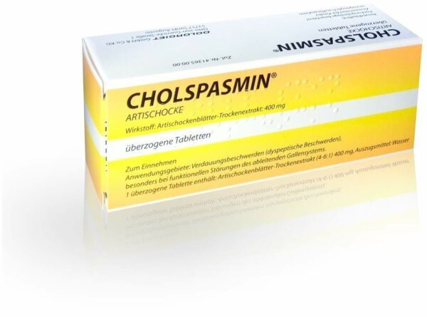 Cholspasmin Artischocke 30 überzogene Tabletten