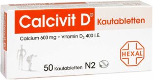 Calcivit D Kautabletten 600 Mg-400 I.E  50  Kautabletten