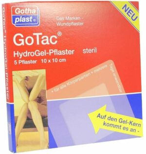 Gotac L Hydrogelpflaster 10x10cm Steril 5 Pflaster