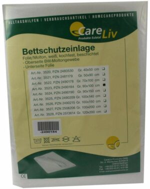 Bettschutzeinlage Folie Molton 90x100cm