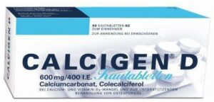 Calcigen D 600 mg und 400 I.E. 50 Kautabletten
